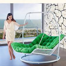 The hanging chaise lounger chair can be used on the patio, in the yard, or indoors in the sun room, basement or wherever there is space you can use the floating chaise. Double Luxury Metal Firm Hanging Swing Chair Bed Can Be Used As Outdoor Patio Balcony Indoor Bedroom Furniture From China Manufacturer Manufactory Factory And Supplier On Ecvv Com