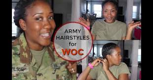 Hairstyles For Females In The Military Natural Or Relaxed Youtube Military Women Military Hair Natural African American Hairstyles