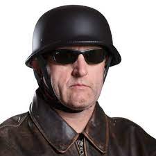 German Style Helmet Skull Cap Fiberglass Matte Black Harley Chopper Motorcycle Novelty Helmet Harley Helmets Novelty Helmets Helmet