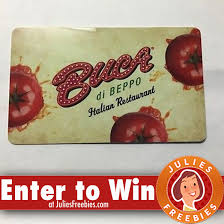 This father's day, let buca di beppo host your father's day celebration! 75 Winners Buca Di Beppo Quikly Giveaway Heads Up Julie S Freebies