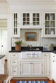 Country farmhouse white kitchen cabinets. Pin By Jill Berry On Kitchen In 2021 White Cottage Kitchens White Farmhouse Kitchens Kitchen Design Decor