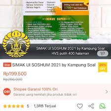 Beli simak ui soshum online berkualitas dengan harga murah terbaru 2021 di tokopedia! Buku Soal Simak Ui 2021 Kampung Soal Buku Alat Tulis Buku Pelajaran Di Carousell