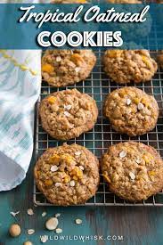 Tropical Mango Oatmeal Cookies Recipe Mango Oatmeal Mango Recipes Oatmeal Cookies
