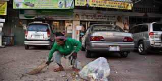 Working mothers are struggling to balance their time with work and family; Life And Work As A Street Cleaner Oxfam In Cambodia
