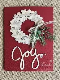 Joyful Wreath Christmas Cards Handmade Diy Christmas Cards Homemade Christmas Cards