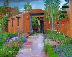 South Western Landscape Color And Dramatic Garden Design Greet A Visitor The Residence Landscape Design Southwest Landscaping Water Wise Landscaping