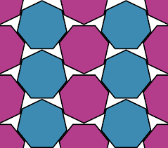 Packing Regular Heptagons Heptagons Abstract Artwork Abstract