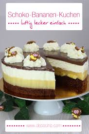 Schoko Bananen Kuchen Mit Affchen Beatrix Schokoladenrezepte In 2020 Schoko Bananen Kuchen Schoko Bananen Torte Kuchen Und Torten