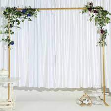 Ibackdrop provider personal custom backdrop banners service, like wedding backgrounds, party backgrounds, birthday backgrounds, etc. Gold Wedding Arch Backdrop Stand Metal Arch Efavormart
