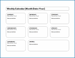 Does your week start on a monday instead of sunday, more power to you, what you want is our monday calendar. Free Printable Weekly Calendar Template Templateral
