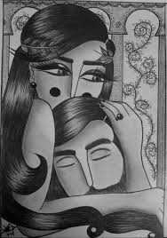 Iraq Baghdad Art Sketch Draw Hasnaa Tabra Hasnaatabra Pencil Couple Love Drawings Sketches Indian Paintings