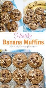 Maple Sweetened Banana Muffins Bless This Mess Please Recipe Healthy Banana Muffins Banana Healthy Banana Muffins