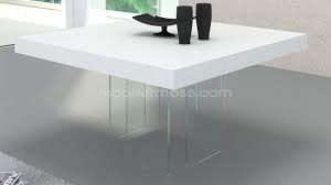 Table Crystalline Verre Plateau Blanc Laque Mat Stavena Ambiance