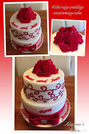 Downloadable pdf files include 60 bingo cards that you print on 8 1/2x11 sheets, instructions, words listing and diagrams of suggested bingo patterns. 40th Ruby Wedding Anniversary Cake Bolo Ideias