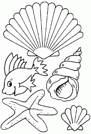 Più disegni di animali pitturati. Conchiglie Del Mare Disegni Da Colorare Gratis Per Bambini Disegni Da Colorare Libri Da Colorare Disegni Di Pesci