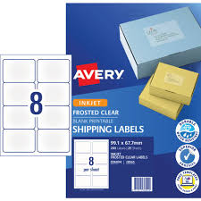 Design and make your own labels with these templates. Avery Inkjet Shipping Labels Clear 25 Sheets 8 Per Page Officeworks