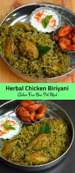 Herbal Chicken Biriyani Green Chicken Briyani Mooligai Kozhi Biriyani Green Rice Recipe Indian Food Recipes Rice Dishes