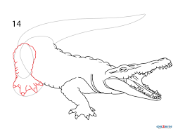 Draw the front part of the neck and then the leg. How To Draw A Crocodile Step By Step Pictures
