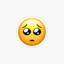 · pleading face emoji is a face with wide, shimmering eyes. Pleading Emoji Gifts Merchandise Redbubble
