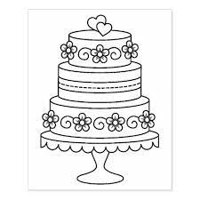 Tiered Wedding Cake Coloring Page Rubber Stamp Zazzle Com Wedding Coloring Pages Tiered Wedding Cake Food Coloring Pages