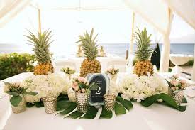 The smaller cutouts are perfect for confetti and crafting cupcake and straw decorations. Pineapple Wedding Table Decor Anna Kim Photography Table Decorations Art Table Pineapple Wedding