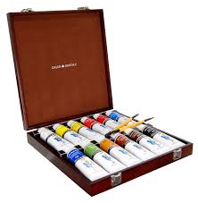 Daler Rowney System 3 Acrylic Wooden Box Set Rex Art Supplies ··· plastic folding box folding box palette paint color description material paint color test conform to en71 size diameter 2.8 cm weight 91.5g/set logo on paper card packing oem packing.