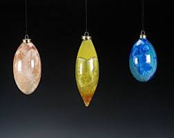 Crystaline Glazed Ornaments Set Of 5 Hand Made Ceramics Free Shipping O 12 Ornament Set Ceramic Ornaments Pottery