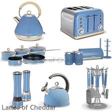 Morphy Richards Cornflower Blue Kitchen Set Accents Range Inc Kettle Toaster Blue Kitchen Accessories Sage Green Kitchen Kitchen Appliance Set