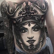 Huge chest/stomach piece by Khail Tattooer!