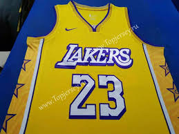 Shop new los angeles lakers apparel and official lakers nba champs gear at fanatics international. City Edition 2019 2020 Los Angeles Lakers Yellow 23 Nba Jersey Los Angeles Lakers