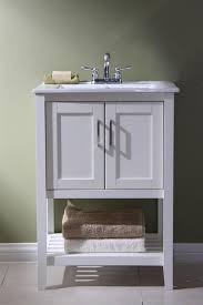 Buy 24 inch bathroom vanities online at thebathoutlet � free shipping on orders over $99 � save up to 50%! Angie Single 24 Inch Contemporary Bathroom Vanity White