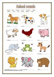 Animal Sounds Key Included Animal Sounds Animal Worksheets Animal Sounds Activity
