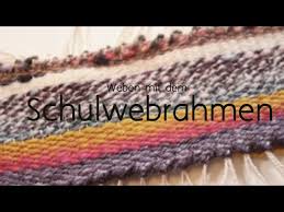 Weben mit webrahmen webrahmen bespannen: Weben Mit Dem Schulwebrahmen Youtube