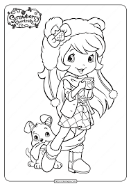 Homepage » for girls » printable cinnapup strawberry shortcake coloring pages. Printable Strawberry Shortcake Coloring Pages 15