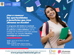 Trabajamos por una #colombiasinpobreza, construyendo día a día el futuro que refleje una sociedad equitativa, incluyente y reconciliada. Pilas Estudiantes De La Jovenes En Accion Colombia Facebook