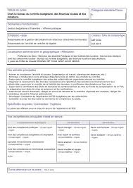 Les préfectures en font partie ainsi que le personnel enseignant et administratif des établissements scolaires. Fiche De Poste Chef De Bureau Finances Locales2 1 Fonction Publique