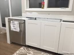 Mixing bowls and cutting boards: Creating A Wrap Around Cabinet Moving The Dishwasher Ikea Kitchen Renovation House Of Hepworths