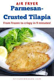 Easy Air Fryer Parmesan Crusted Tilapia Recipe Air Fryer Recipes Healthy Parmesan Crusted Tilapia Air Fryer Dinner Recipes