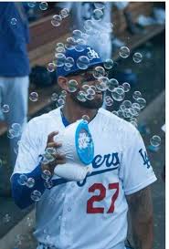 Bubble Machine At Work Dodgers Girl Dodgers Baseball Baseball Mom