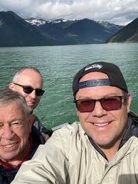 My brother and my sister walking through parents home town