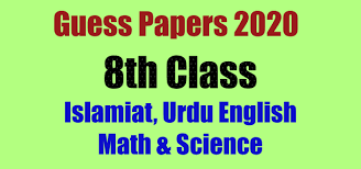 8th Class Guess Papers 2020 In 2020 Preschool Science Guess Past Papers