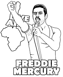 Coloring pages are a fun way for kids of all ages to develop creativity, focus, motor skills and color recognition. Freddie Mercury Coloring Page To Print