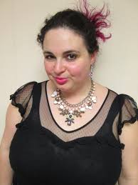 Fatshion February, day 27: pink, black, and my signature pink poof