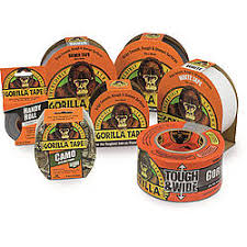 gorilla standard duct tape black silver white