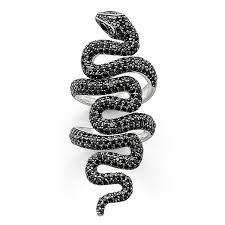 Ring Black Snake Pave Tr1997 041 11 Serpent Jewelry Snake Ring Black Rings