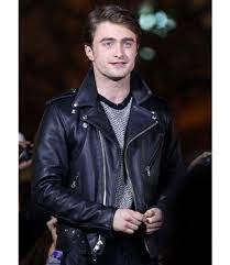 Daniel Radcliffe Leather Jacket Men S Black Biker Jacket Black Leather Biker Jacket Leather Jacket Street Style Mens Black Jacket