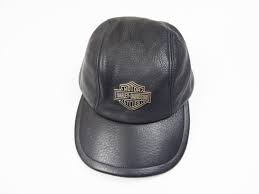 Vintage Harley Davidson Motor Cycles Black Leather Baseball Hat Cap Adjustable Men Women 90s Vintage Harley Davidson Harley Davidson Hats Leather