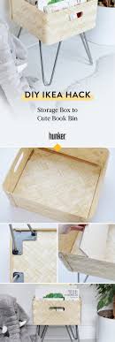 How To Hack An Ikea Bamboo Storage Box Into A Cute Book Bin Hunker Ikea Hack Storage Diy Furniture Hacks Storage Box