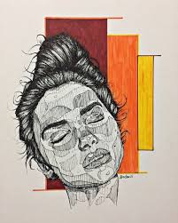 Red aesthetics drawing, aesthetic, blue, color, art png. Pin On A R T