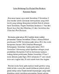3.1 pengenalan dalam bab ini, perkara yang dibincangkan adalah tentang latar belakang kawasan kajian dan aspek yang berkaitan. Contoh Latar Belakang Ciri Fizikal Dan Budaya Kawasan Kajian